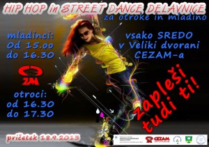 HIP HOP in STREETDANCE delavnice